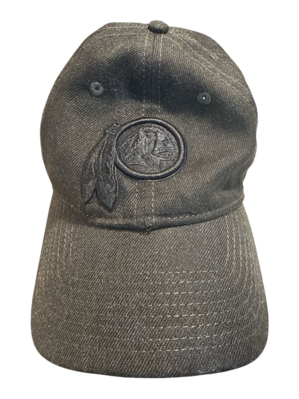 Washington Redskins Hat NFL Brand Black on Black Adjustable SnapBack Hat Cap